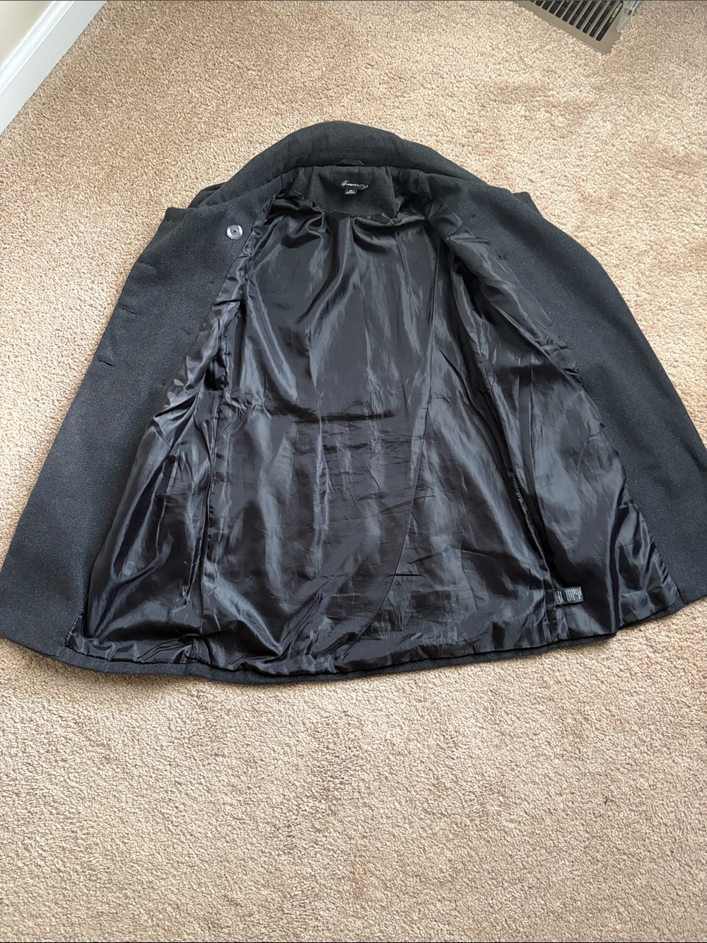 EUC forever 21 grey peacoat size small - Picture 7 of 7